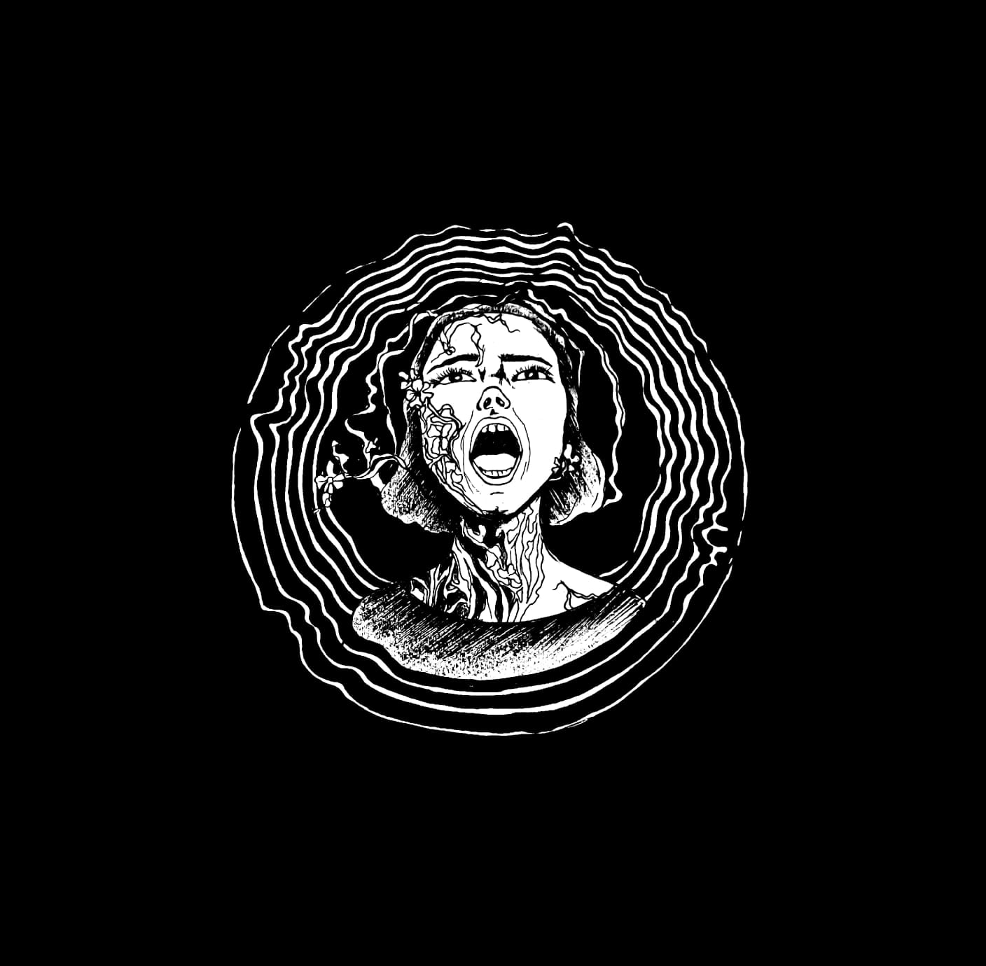 Internal growth - Figure with visible anatomy and decorative branches representing life